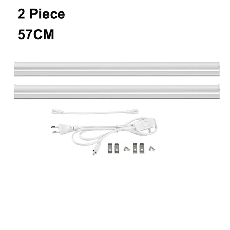2pcs 10W Светодиодный светильник для бара 6 Вт 10 Вт T5 светодиодный светильник для кухонного шкафа алюминиевый 29 см 57 см светодиодный энергосберегающий светодиодный светильник с жесткой полосой - Испускаемый цвет: 2pcs 10W