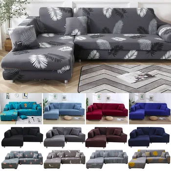 

L Shaped Sofa Slipcovers Geometric Cover Printed Armchair Cover For Corner Sofa Elasticity Sofa Chaise Cover Lounge