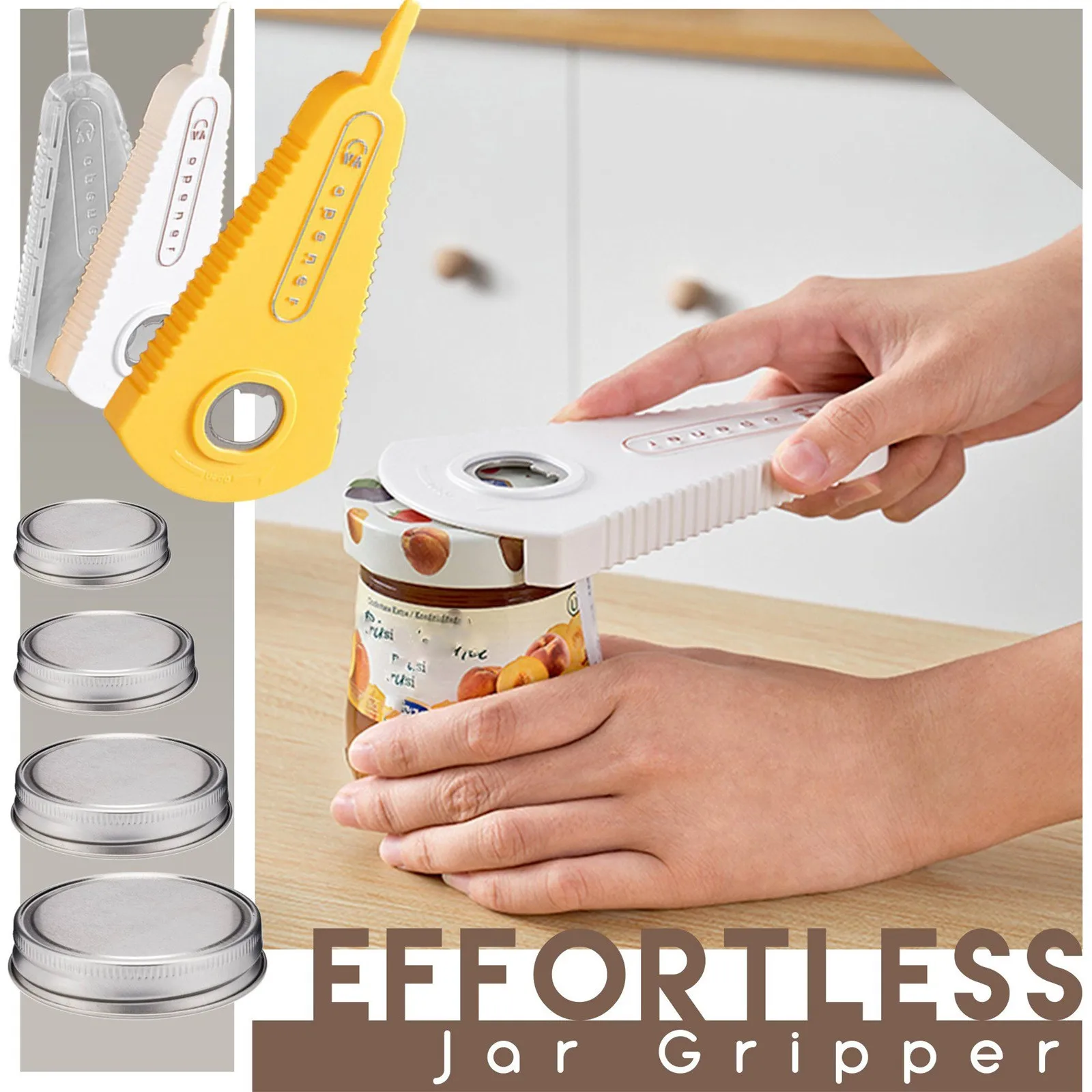New Multi function Bottle Opener Jar Opener Easy Everyday Twist Opening 