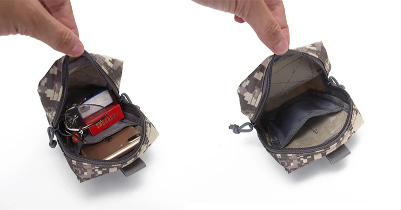 Открытый тактический камуфляж EDC коммутируя небольшие карманы. Molle армейские вентиляторы удобные аксессуары сумка на молнии