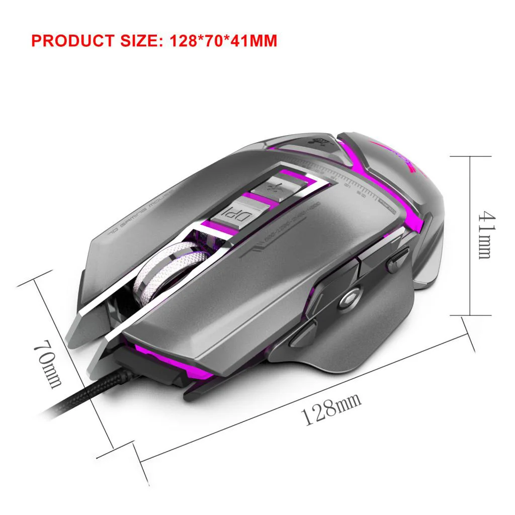 Mouse and Mousepad Combo 11 Programmable Buttons and 4 Adjustable DPI Gaming Mouse For Computer Laptop PC With Mouse Pad