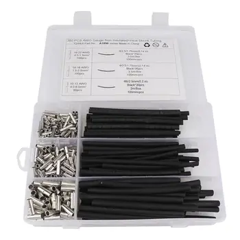

380Pcs 0.5mm-16mm Bootlace Coper Ferrules Kit Wire Copper Crimp Connector Non Insulated Cord Pin End Terminal Set