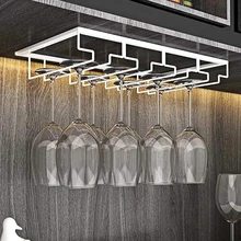 Подставка для бокалов вина, крепление на стену, крепление винта, простая установка, домашний бар, Декор, подвешивание, органайзер для хранения чашек шампанского