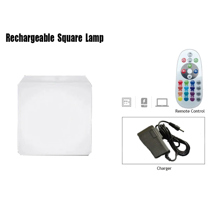 PE пластиковый светодиодный куб светильник RGB беспроводной отель украшения LED