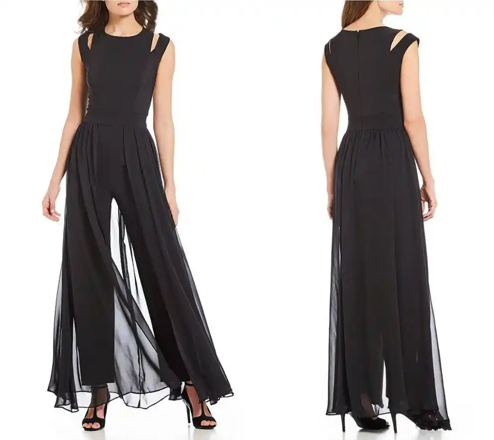 mother of the bride black pant suits