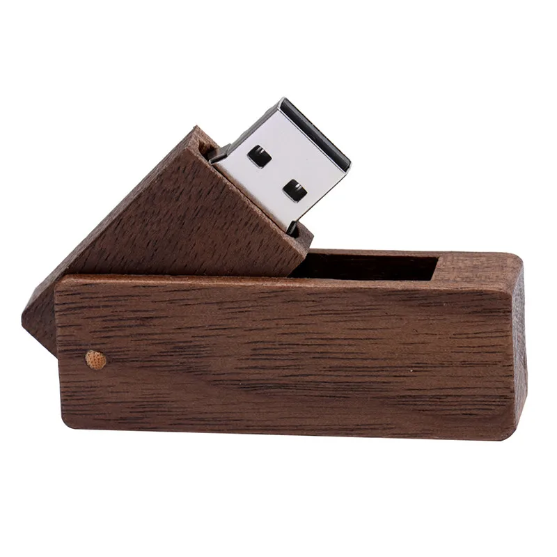 JASTER(более 10 шт. бесплатный логотип) USB 2,0 деревянный квадратный армейский нож Флешка 64 ГБ 32 ГБ 16 ГБ 4 ГБ Usb флэш-накопитель карта памяти подарок - Цвет: Walnut Wood