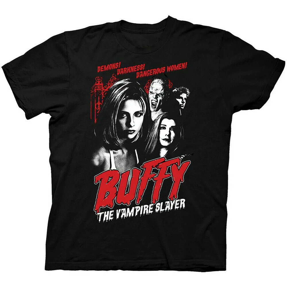 Новая Футболка Nwt Buffy The Vampire Slayer Darkness And Dangerous women For Youth среднего возраста Old