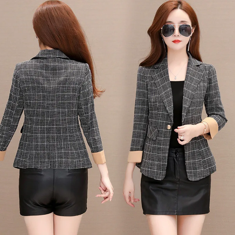 

Quality-2019 Autumn Elegant Korean-style WOMEN'S Wear Long Sleeve Suit Collar Slim Small Suit Place of Origin Supply of Goods