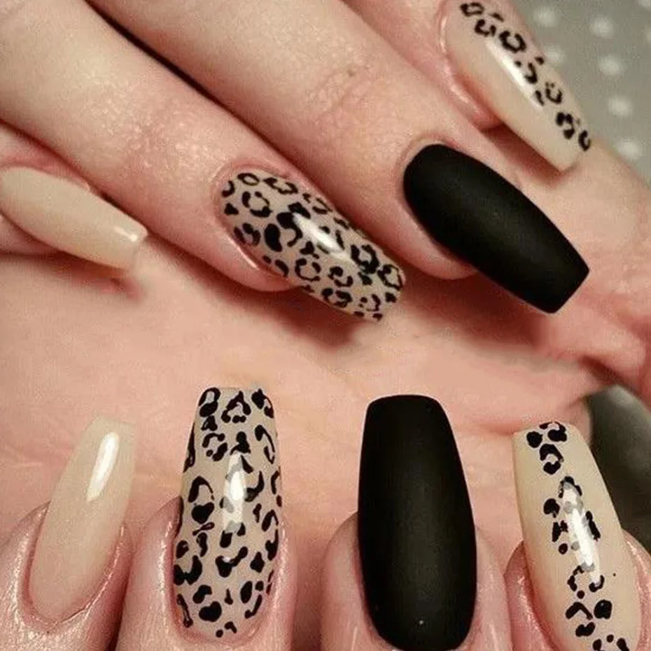 19pcs Mixed Sexy Designs Nail Art Stickers Set Leopard Abstract Eyes Full Wraps Sliders For Winter Nail Art Decor Decals LA765-1