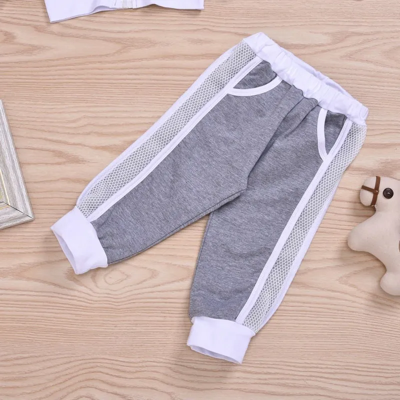 6M-5T New Spring Baby Girls Cothes Patchwork Color Print Hoodie Sweatshirt Tops+Pants Casual Children Set