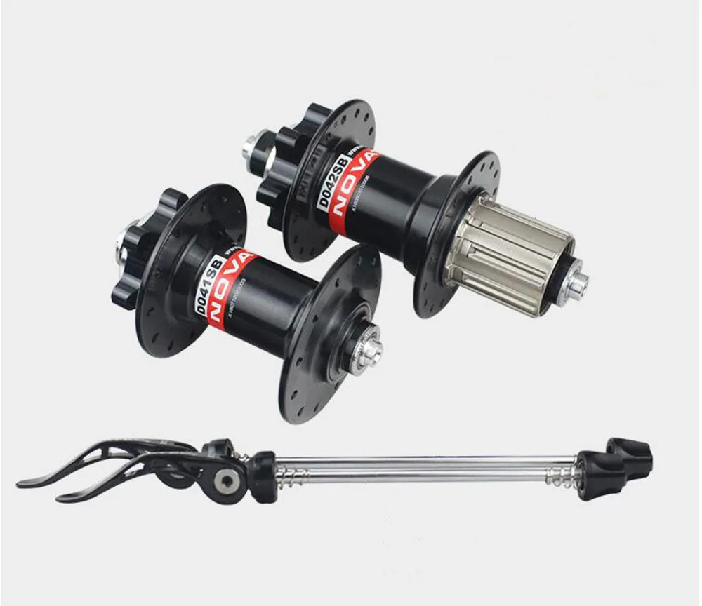 Горячая Распродажа Novatec ступица D041SB D042SB ступица MTB горный велосипед ступица уплотнения подшипника велосипеда ступица 24 28 32 36 с быстроразъемным отверстием - Цвет: 32h Black A Pair