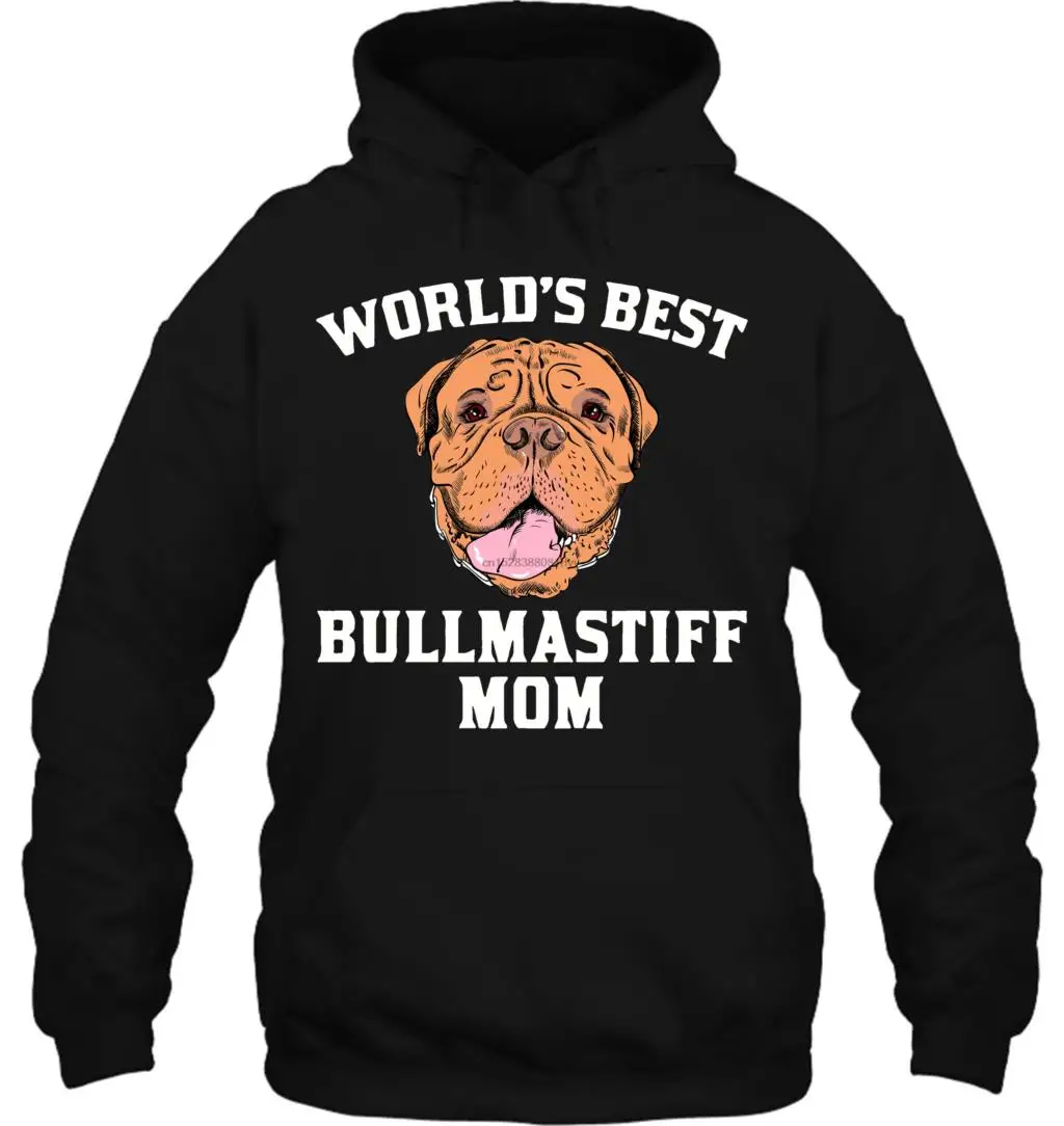 Мужская толстовка с модным принтом размера плюс Лучший в мире Bullmastiff для мамы, собаки, графическая женская уличная одежда
