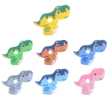 

5PCS Cartoon Animal Dinosaur Baby Teether for Infant Toddler Chew BPA Free Silicone Teethers Food Grade Tiny Rod