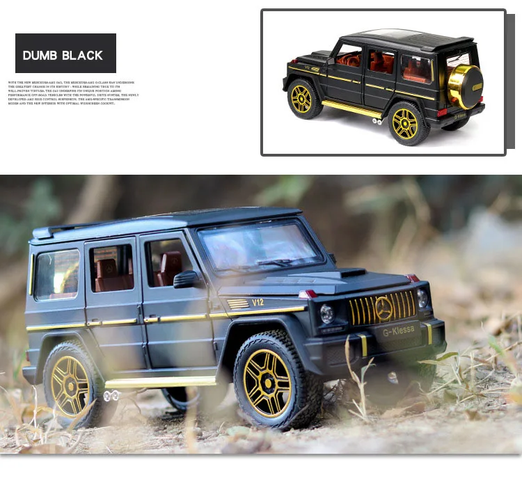Модель автомобиля 1:24 G63 SUV автомобиль золото Diecasts& игрушечные транспортные средства из металлического сплава моделирование оттягивание автомобиля игрушки для детей Подарки для детей
