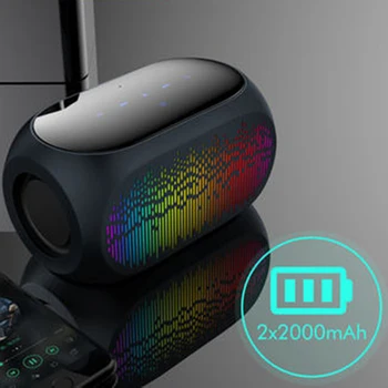 

New Bluetooth Speaker Super Bass Mini Colorful Lights Wireless Bluetooth Speaker Outdoor Portable Bluetooth Audio