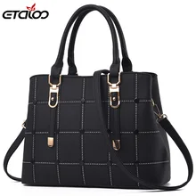 PU cuir grande capacité femme sac à main grille sac à bandoulière mode décontracté concepteur sac à bandoulière dames PurseBag femmes sac