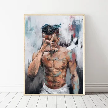 

XXXTENTACION Rap Hip Hop Poster Canvas Print Home Decor Wall Art No Frame