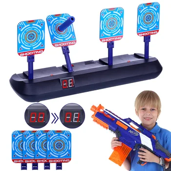 

New Hot 4 Targets Electronic Scoring Auto Reset Shooting Digital Target for Nerf Water Beads RoboMaster S1 Outdoor Sports Fun