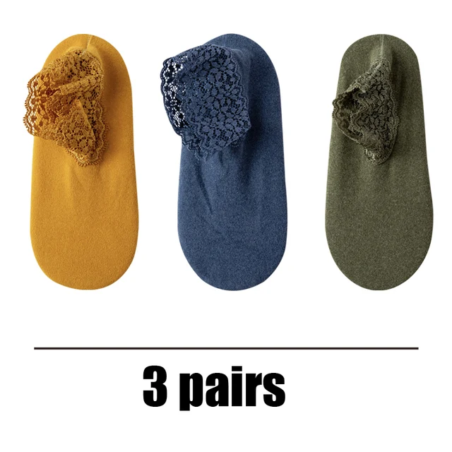 3 Pairs Women Winter Socks Warm Thicken Thermal Soft Solid Color Socks Wool Cashmere Snow Boots Velvet Lace Home Floor Sock black