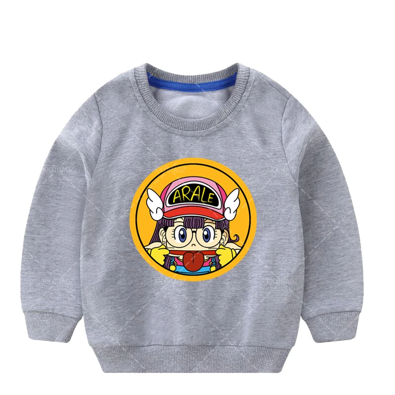 Camisetas con estampado de Arale para niños, Tops de algodón para niños, ropa de manga larga para bebés 2, 3, 4, 5, 6, 7 y 8 años|Sudaderas con capucha y sudaderas| - AliExpress