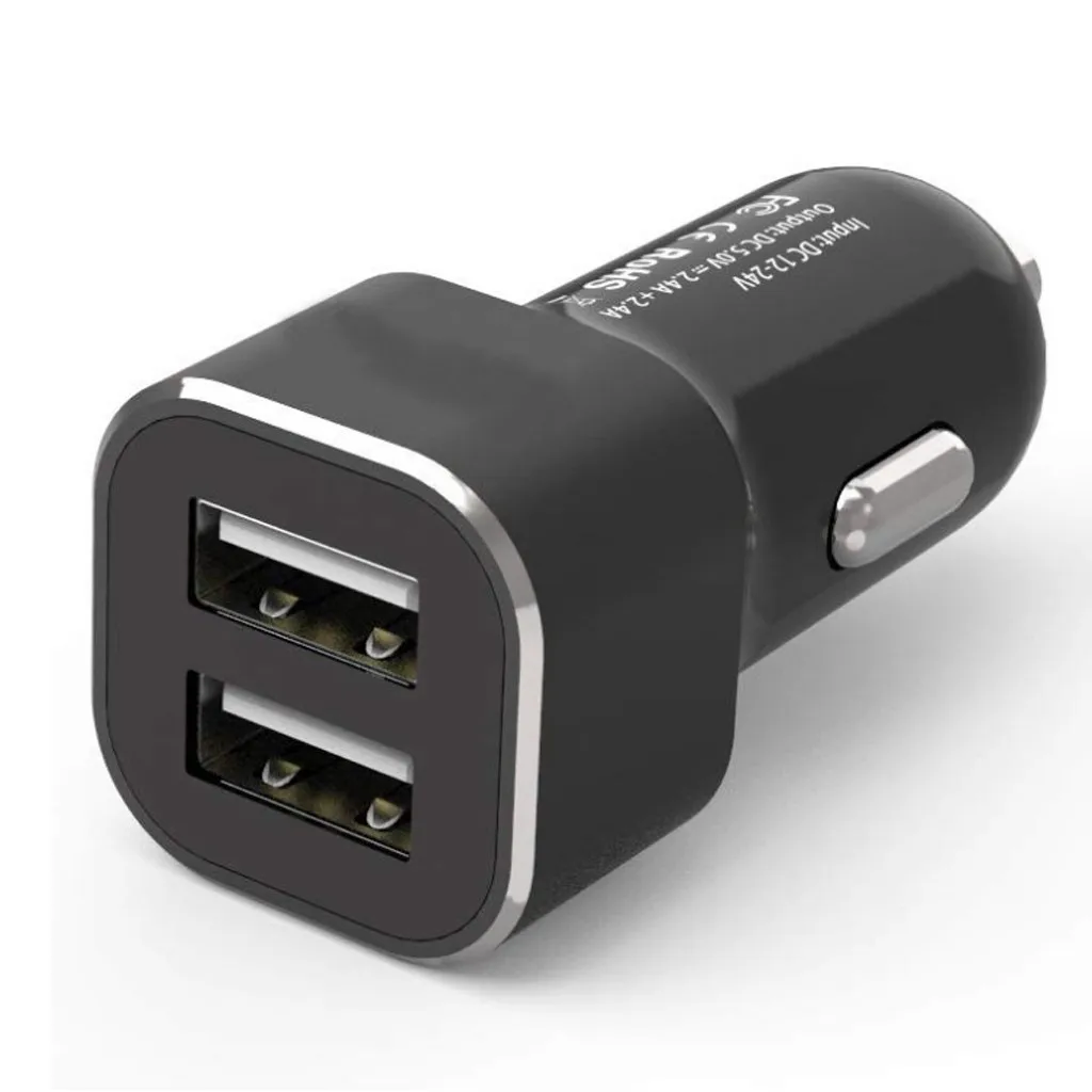 Автомобильное USB зарядное устройство s Быстрая зарядка двойной USB 4.8A выход металлическое зарядное устройство для автомобиля Быстрая зарядка для мобильного IPhone зарядное устройство
