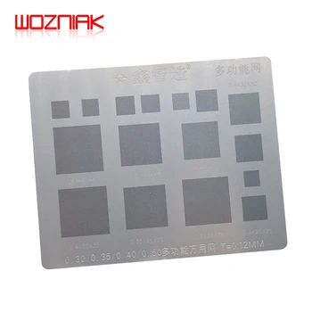 

6IN1 EMMC BGA153 BGA169 BGA162 BGA221 BGA254 BGA186 Planting Tin Mesh 0.3 - 0.5mm Multi Purpose Steel Mesh For iPhone Android