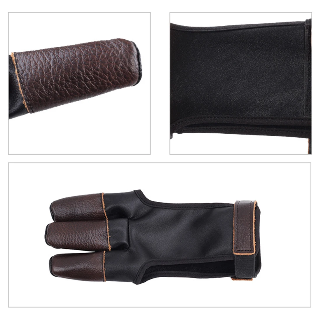 Защитные перчатки для стрельбы из искусственной кожи с 3 пальцами|Перчатки охоты|