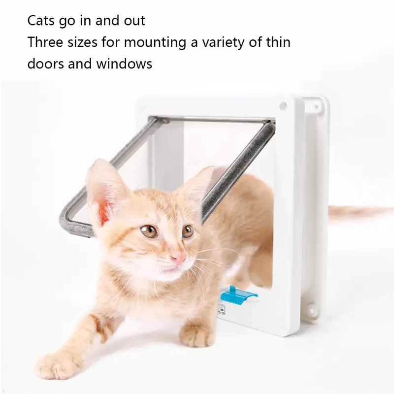 Intelligent Control 4 Way Safe ABS Cat Gate Doors Animal Small Pet Puppy Door Supplies Flap Product Kitten | Дом и сад