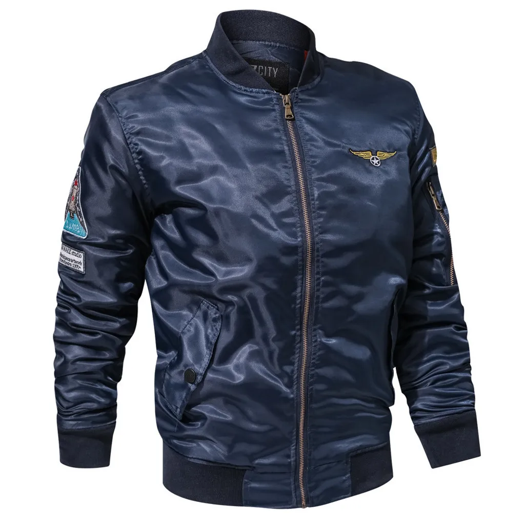 Winter Men's Thick Jacket Mens Motorcycle Leather Jacket Warm Badge Coats Male Stand Collar Military Clothing Brand Clothing