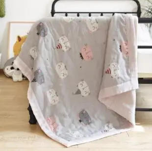 Детское одеяло для младенцев, постельное белье, хлопковые стеганые одеяла, мягкое летнее стеганое одеяло для малышей, с рисунком из мультфильма, дышащие, 150*200 см, BXX031 - Цвет: BXX031S-150X200cm