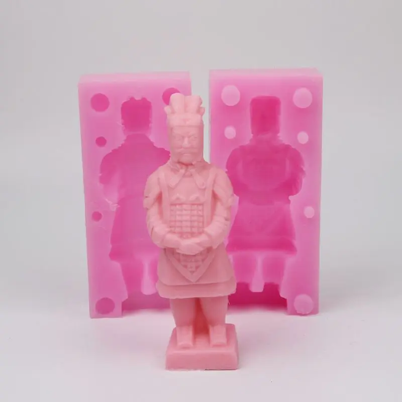 DIY Terra Cotta фигурки смолы Плесень мыло воск Китайский древний Миф Легенда воин силиконовые формы ювелирные изделия инструменты