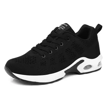 

2020 spring new women's shoes flying weaving Korean version of hollow lace-up sports shoes breathable mesh shoes