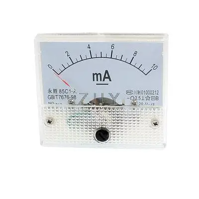 

Analog Current Meausuring Panel Meter DC 0-10mA Ammeter