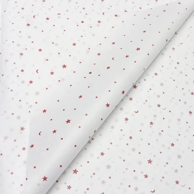 5 Sheet Métallique Aluminium Spot Star Blanc Papier Tissu Argent or 50x70cm Cadeau
