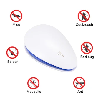 

New Non-Toxic Ultrasonic Pest Control Repeller Anti Mice Ant Mosquito Spider Electronic Pest Repeller with Night Light
