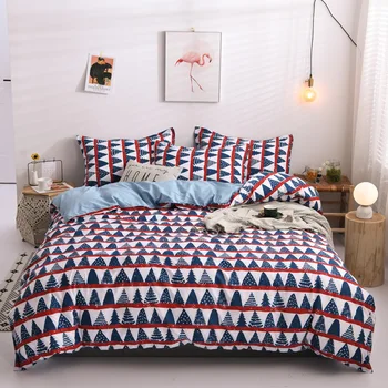 

Christmas tree bedding set red duvet cover flower bed set pastoral bedclothes 3or 4pcs/set bed linen set 2020 new year home bed