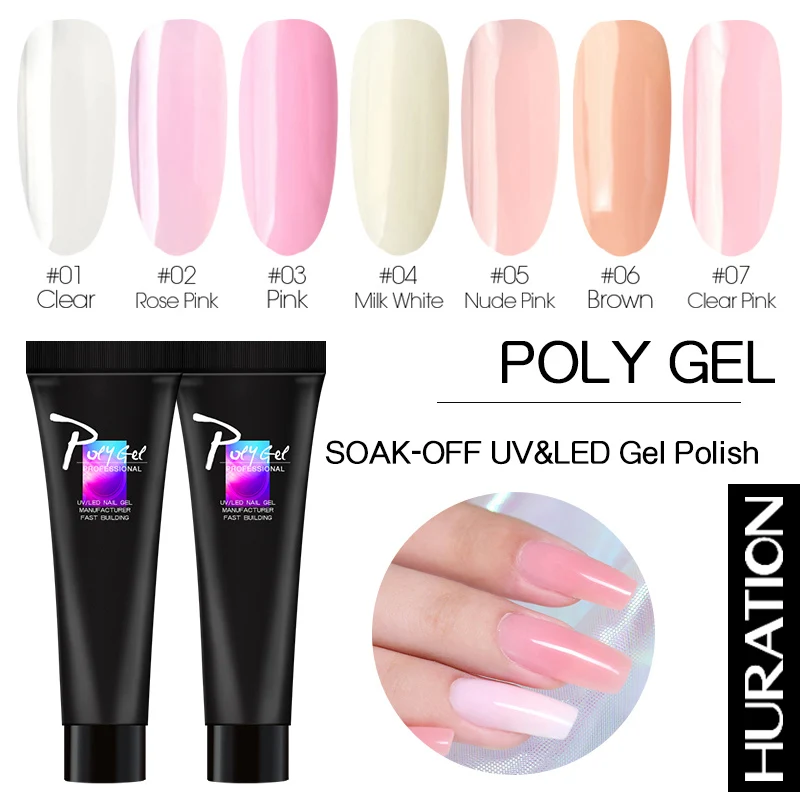 Huration 11g Polygel поли гель быстрое конструирующий акриловые Oje Soak Off для наращивания