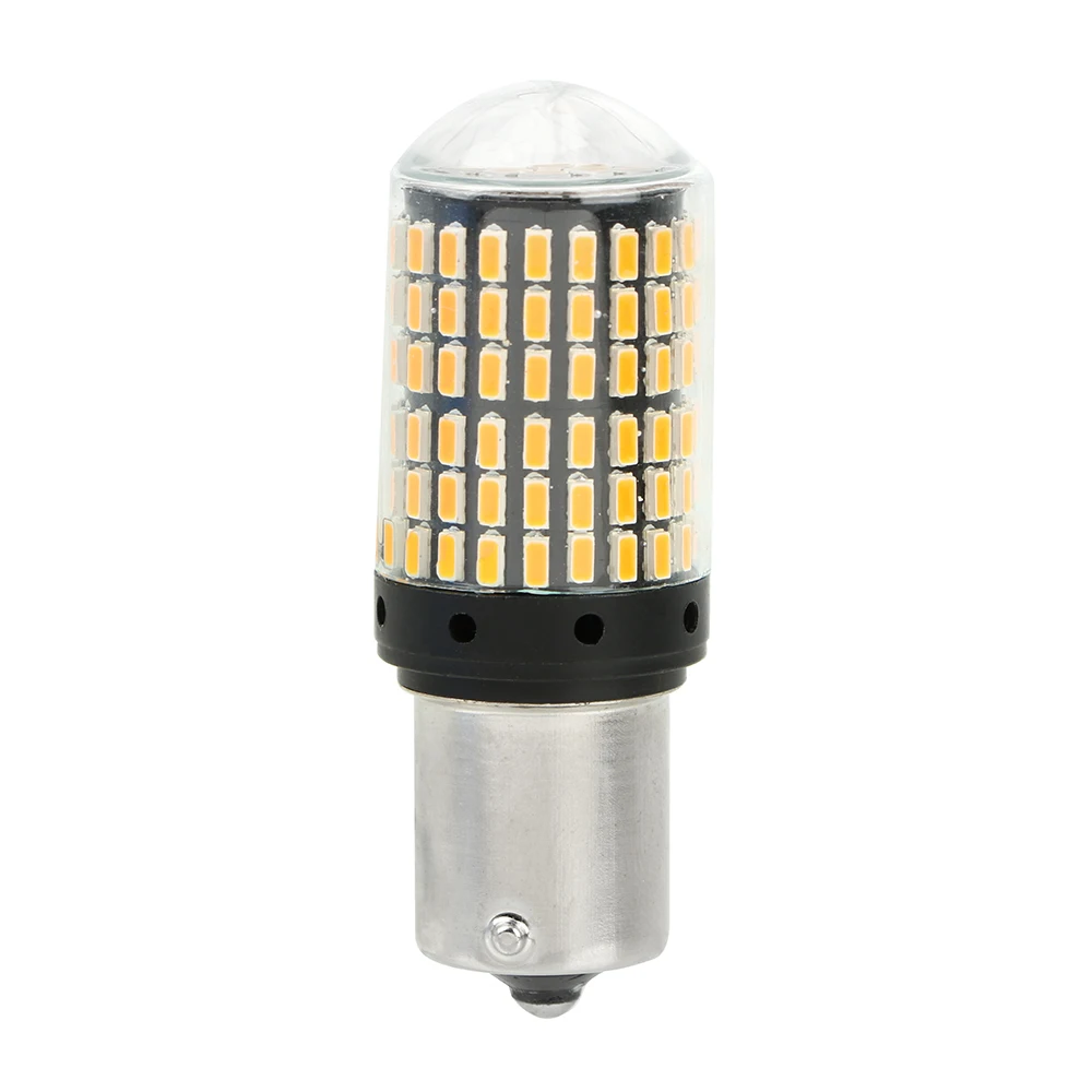 LEEPEE Автомобильная сигнальная лампа 3014 144 smd BA15S P21W заднего хода 1 шт. светодиодный светильник Canbus без гипер-вспышки