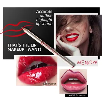 

Lip Liner 12 Colors Soft Waterproof Smooth Lip Liner/Lipliner Pen With Matte Mist Wood Pole Persistent Color Menow Brand