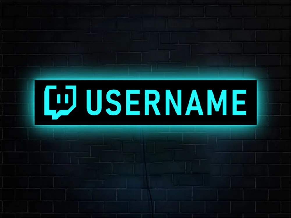 Personalized Gamer Tag for Twitch Wall Lamp Custom Wooden LED USB Night Light Remote Control to Change Color Gamer Tag Neon Sign wall lamp light