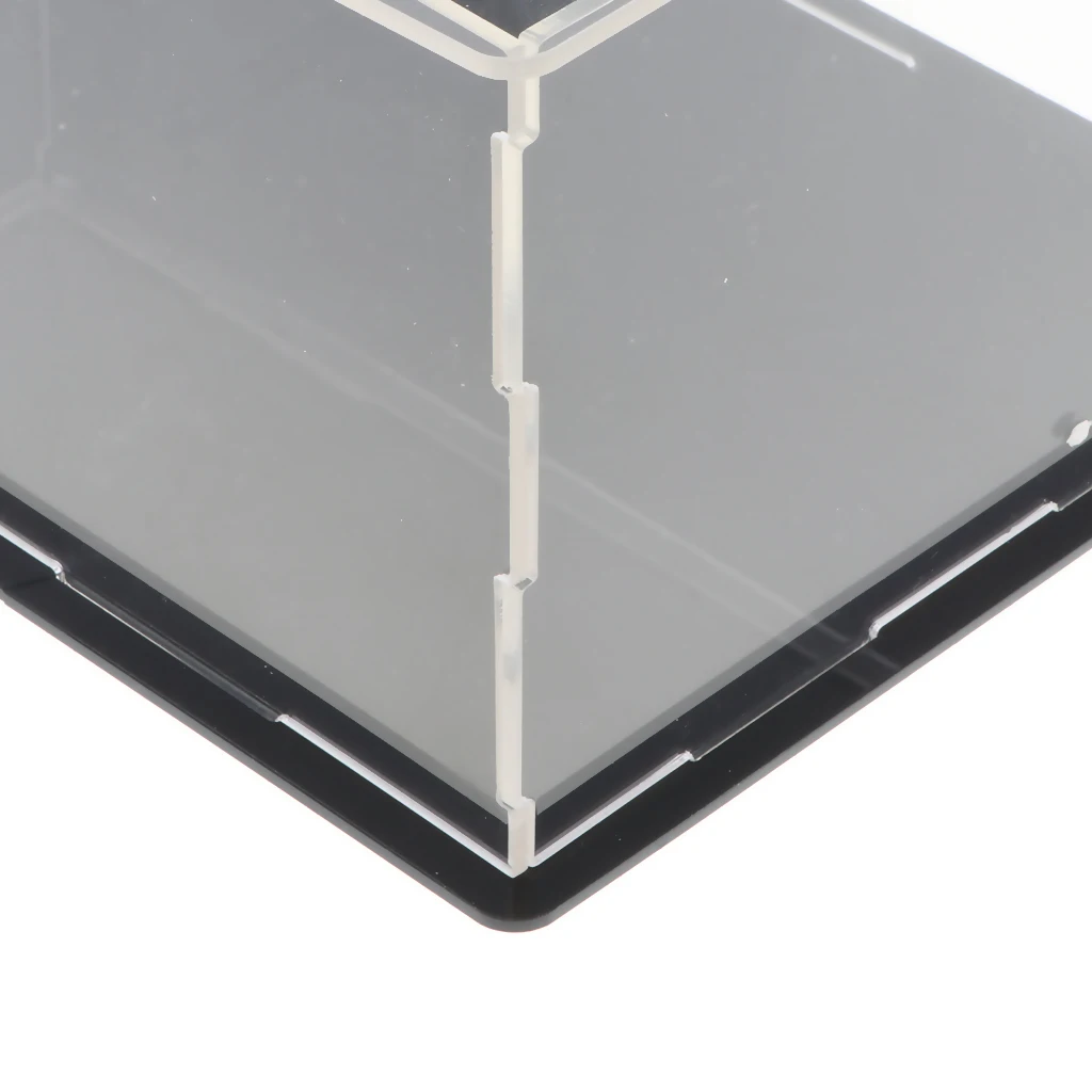 Clear Acrylic Display Case 7.87 x 4.72 x 3.54 inches for Action Figures Toy, with Removable Riser Lift-Off Top & Black Base Clear Acrylic Display Case 7.87 x 4.72 x 3.54 inches for Action Figures Toy, with Removable Riser Lift-Off Top & Black Base