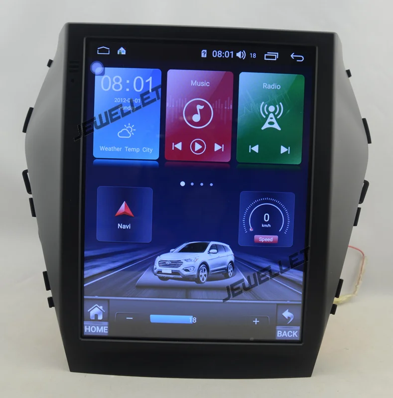 

10.4" tesla style vertical screen android 8.1 Octa core GPS radio Navigation for Hyundai ix45 Santa fe 2013-2017