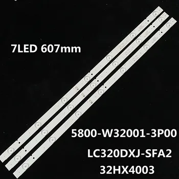 

New 15PCS/set LED backlight strip 5800-W32001-3P00 05-20024A-04A for LC320DXJ-SFA2 32HX4003 7LED 607mm