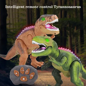 

Intelligent Educational Fun Toys Roaring Dinosaur Walking Dance Light Interactive RC Robot Toy For Kids Juguetes para niños#D5