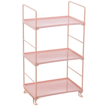 

3-Tiers Iron Desk Bookshelf Storage Shelf Bathroom Organizer Kitchen Rack Stand Holder Storage Rack Corner Shelves