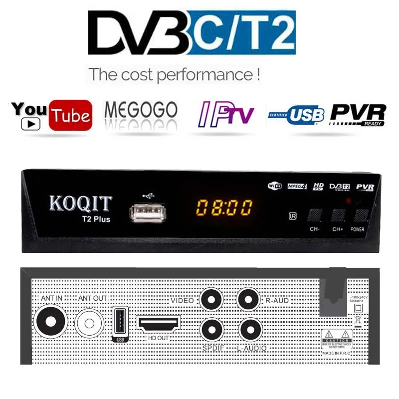 Ceny HD DVB T2 DVB C Set top Box cyfrowy tv Box Dvb t2 Tuner DVB C dla monitor vga wifi usb Tuner tv DVB T2 IPTV odbiornik AC3 Youtube