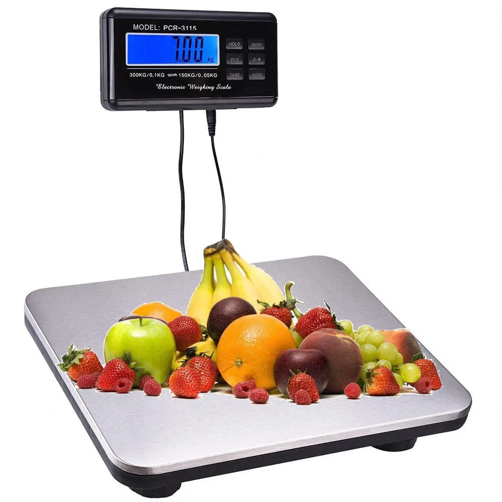 0,1-300 кг 660lb Почтовые весы электронные весы Bench Коммерческая Цифровые платформенные весы LCD AC power
