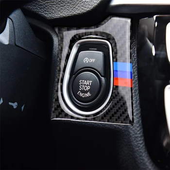 

Carbon Fiber Interior Decoration Dashboard Engine Start Button Cover Sticker for BMW 3 Series F30 F34 2013-2018 Car Accessories