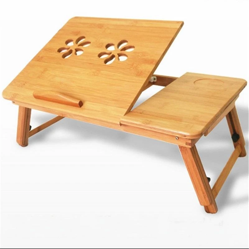 Регулируемый Бамбуковый стол для ноутбука рассеивающий тепло минимализм