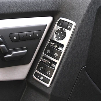 

For Mercedes Benz E Class W212 2010-2015 ABS Chrome Window Lift Switch Panel Cover Trim 2011 2012 Interior Accessory